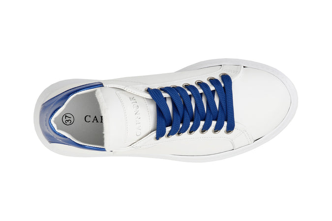 SNEAKERS IN PELLE CON LACCI COLORATI