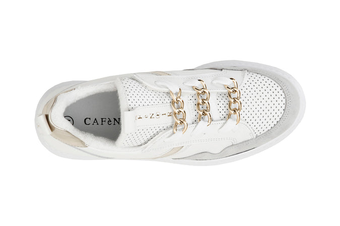 SNEAKERS IN PELLE CON PASALACCIO CATENA