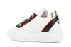 SNEAKERS IN PELLE CON STRASS E DETTAGLIOLEOPARDATO