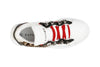 SNEAKERS IN PELLE CON STRASS E DETTAGLIOLEOPARDATO