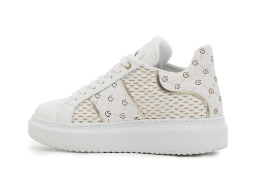 SNEAKERS IN RAFFIA E PELLE