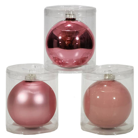 Pallina natalizia rosa Ø 12 cm per decorare albero di Natale