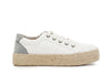 SNEAKER FASCIA CORDA IN CANVAS RICAMATO