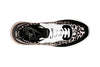 SNEAKERS ALLACCIATA IN PELLE SCAMOSCIATAE TESSUTO LEOPARDATO