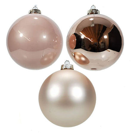 Pallina per albero di Natale in vetro Champagne  da Ø 12\15 cm, pendaglio tinta unita