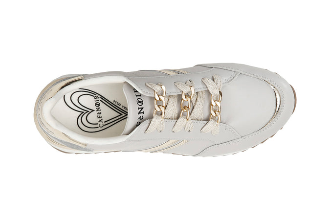 SNEAKERS IN PELLE CON DETTAGLIO CATENA