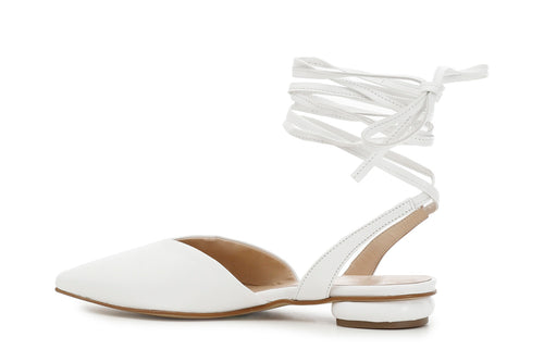 BALLERINA IN NAPPA CON LACCI ALLA CAVIGLIA