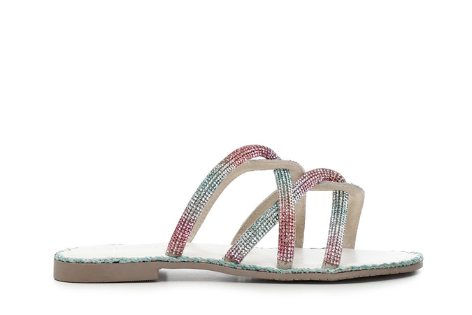 CIABATTA GABBIA CON STRASS SFUMATI