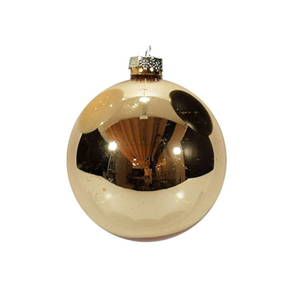 Pallina natalizia Puntale in PVC Oro Lucido da Ø 20 cm, Pendaglio Tinta Unita