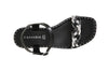 SANDALO FASCIA STRASS E RAFFIA INTRECCIATA