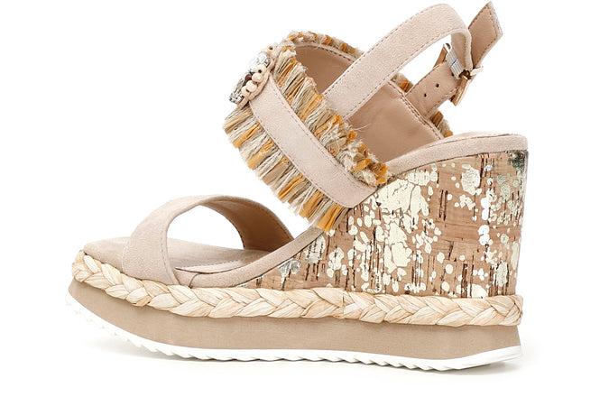 SANDALO FRATE RAFFIA MULTI E STRASS