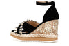 SANDALO CHIUSO SUL DIETRO RAFFIA MULTI ESTRASS