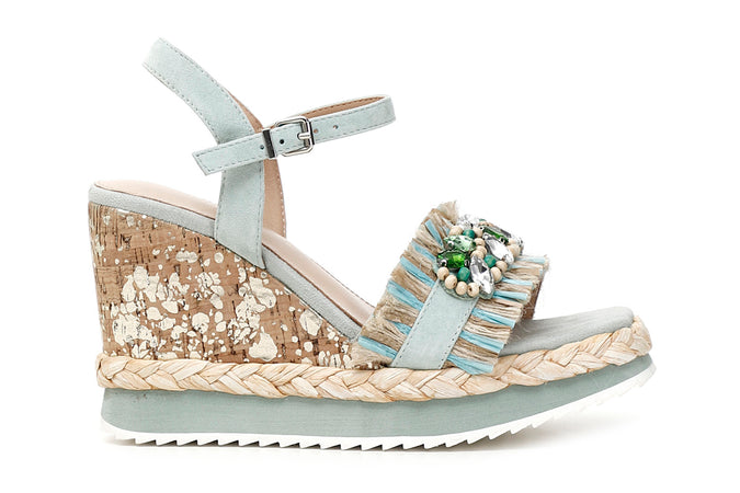 SANDALO RAFFIA MULTI E STRASS