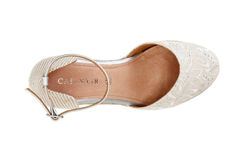 SCARPE IN TESSUTO SU ZEPPA CORDA