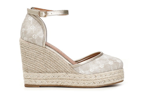SCARPE IN TESSUTO SU ZEPPA CORDA