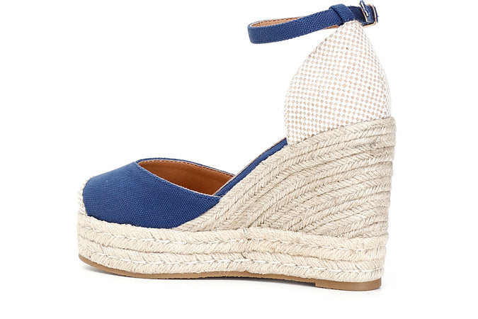 SCARPE IN CANVAS SU ZEPPA CORDA CON SCOLLO V