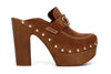 SABOT IN PELLE SCAMOSCIATA CON MORSETTO