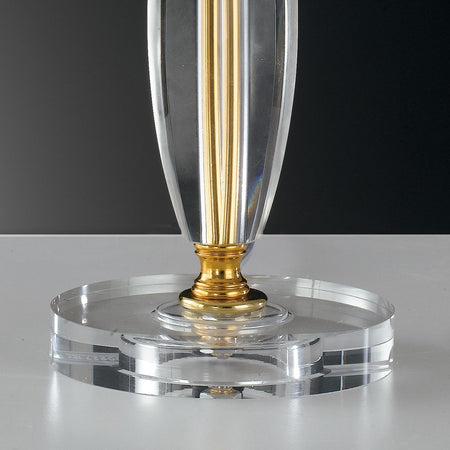 Lumetto Cristallo Finitura Oro Lampada da Tavolo Classico E27