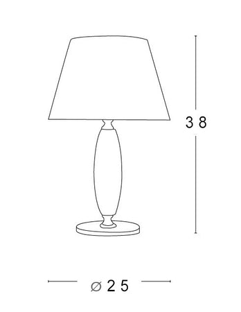 Lumetto Cristallo Finitura Oro Lampada da Tavolo Classico E27