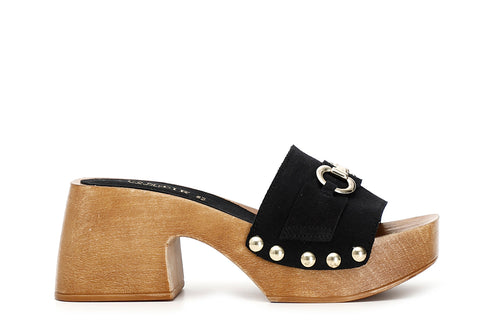 CIABATTA IN PELLE SCAMOSCIATA CON MORSETTO