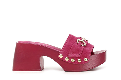 CIABATTA IN PELLE SCAMOSCIATA CON MORSETTO