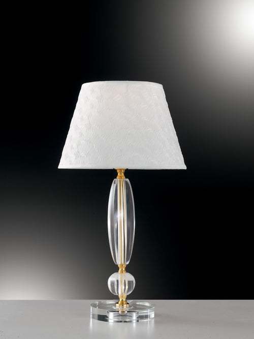Lampada da Tavolo Classica Cristallo Finitura Oro E27