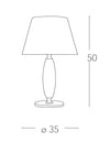 Lampada da Tavolo Classica Cristallo Finitura Oro E27