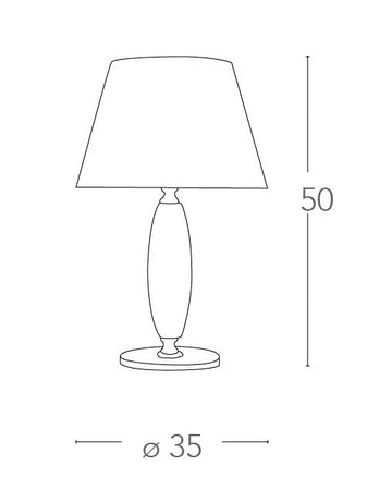 Lampada da Tavolo Classica Cristallo Finitura Oro E27
