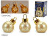 Palla Vetro 100mm Oro con Luce