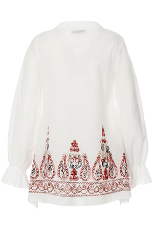 BLUSA CON BALZA RICAMATA