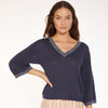 MAGLIA AMPIA CON LUREX ALLO SCOLLO E AIPOLSI