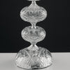 Lampada da Tavolo Cromata Vetro Cristallo paralume Tessuto Classica E27