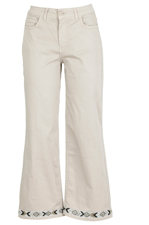 PANTALONE CULOTTE CON PASSAMANERIA AL FONDO