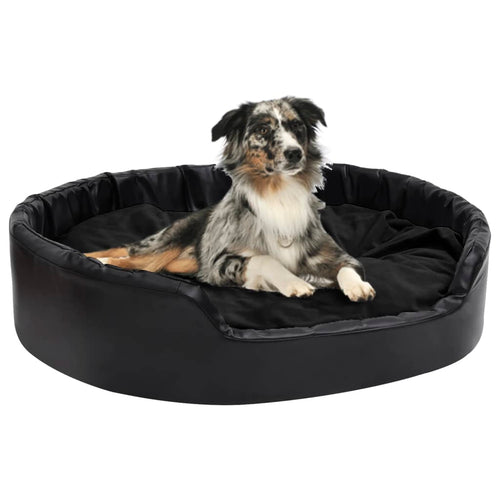 Lettino per Cani Cuccia da Interno Nero 99x89x21 cm in Peluche e Similpelle