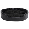 Lettino per Cani Cuccia da Interno Nero 99x89x21 cm in Peluche e Similpelle