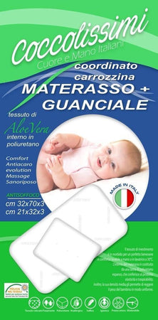 Kit carrozzina Materasso + Guanciale Coccolissimi