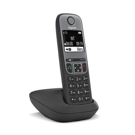 Telefono cordless dect gap as690 grey black