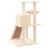 Albero per Gatti con Tiragraffi in Sisal Crema 82 cm Torre Tutti in Uno