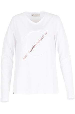 T SHIRT MANICA LUNGA RICAMO LOGO