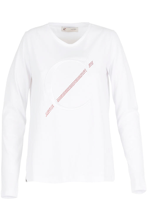 T SHIRT MANICA LUNGA RICAMO LOGO