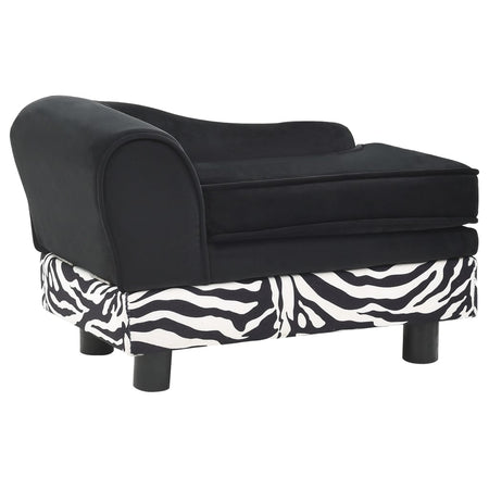 Divano per Cani Relax Con Piedini 57x34x36 cm in Peluche Nero