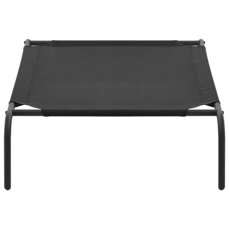 Cuccia per Cani Rialzata Nera Taglia L in Textilene e Acciaio