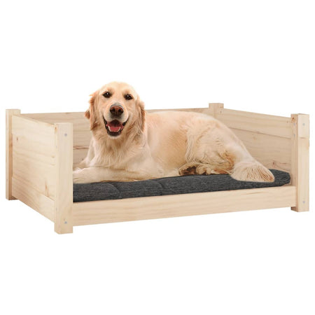 Cuccia per Cani Divanetto 75,5x55,5x28 cm in Legno Massello di Pino