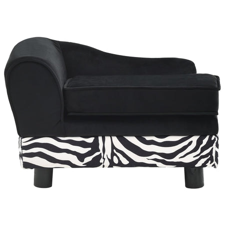 Divano per Cani Relax Con Piedini 57x34x36 cm in Peluche Nero