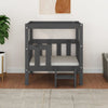 Cuccia per Cani Cuccetta Grigio 65,5x43x70 cm in Legno Massello di Pino