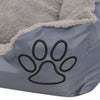 Cuccia per Cani con Cuscino Imbottito in PU Oxford Taglia XL Grigio Antiscivolo