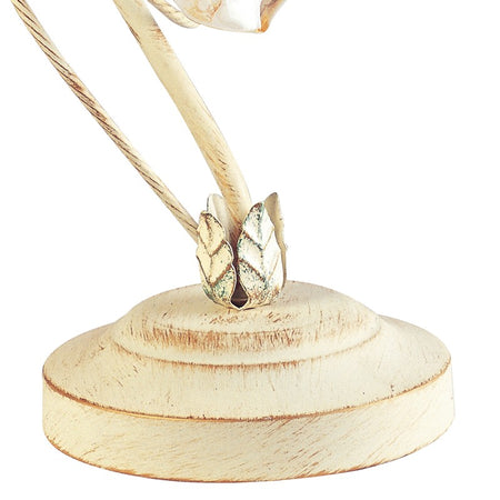 Lume Elegante Decoro Floreale Metallo diffusore Vetro Lampada da Tavolo Classica E14