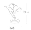 Lume Elegante Decoro Floreale Metallo diffusore Vetro Lampada da Tavolo Classica E14