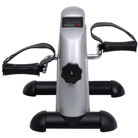 Mini Cyclette Fitness con Volano in Plastica Argento Display LCD con Regolatore