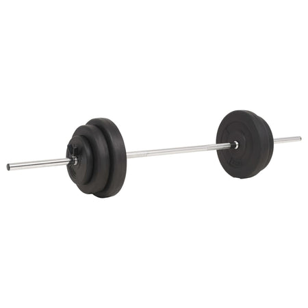 Set per Bilanciere da 30 kg Allenamento Casa Palestra Pesi + Asta Pettorali